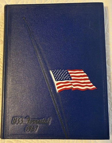 USS FORRESTAL 1967 CRUISE BOOK CVA-59 - VIETNAM DEPLOYMENT - FIRE