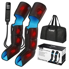  Air Compression Leg Massager with Heat for Circulation Upgraded With Heating