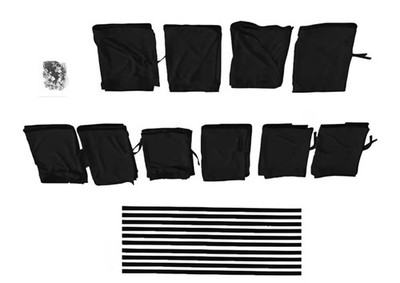VW T5 T6 T6.1 Caravelle Multivan L1 Sonnenschutz Vorhänge Set Schwarz Gardinen