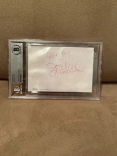Joni Mitchell Signed Autographed Cut Beckett Slabbed