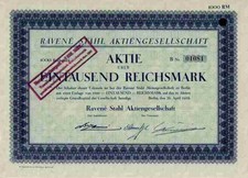 Ravené Stahl AG Berlin 1929 Dohlen Possehl Stahl Arcelor Braunschweig > Nr.1000