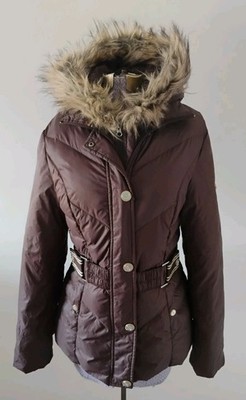Horseware Ireland Equestrian Riding Puffer Jacket Coat Women's Brown Hooded EC S