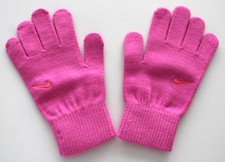 Nike Knitted Swoosh Gloves Youth L/XL Playful Pink/Ember Glow