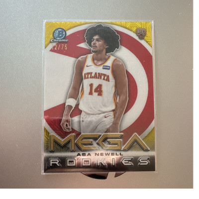 Topps 2025-26 Chrome MEGA Rookies Asa Newell MR-23 Rookie /75 Atlanta Hawks