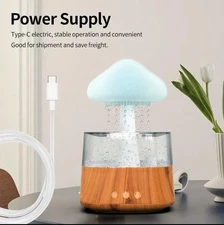 5V 2A Rain Cloud Humidifier Ultrasonic Aroma Lamp Oil Diffuser Non-Rechargeable