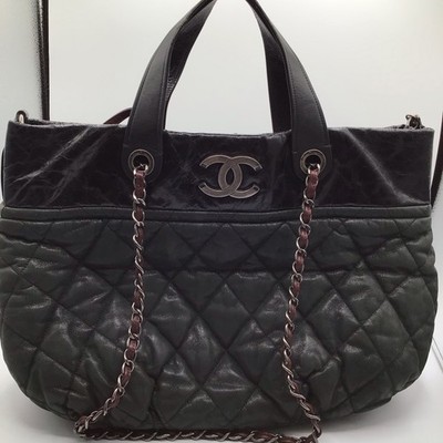 Chanel Bag Matelasse Chain Shoulder In The Mix Coco Black Sier