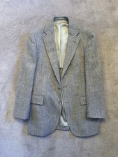1970-80s Harris Tweed Saks Fifth Ave Mens Vintage Blazer Wool Sport Coat USA 40R
