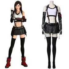 Final Fantasy VII Remakes Tifa Lockhart Cosplay Costume Halloween Uniform Prop