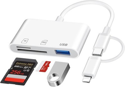Dual-Interface SD/TF (Micro SD) Kartenleser, Lightning & USB-C Dual Anschlüsse