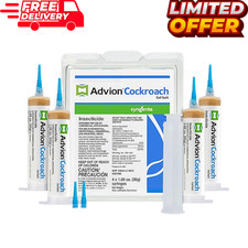 4 Tubes Advion Cockroach German Roach Control Bait Gel Kill American Brown etc