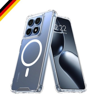 Transparente Xiaomi 14T 6.67'' Magnetische Hülle mit Airbags Schutz