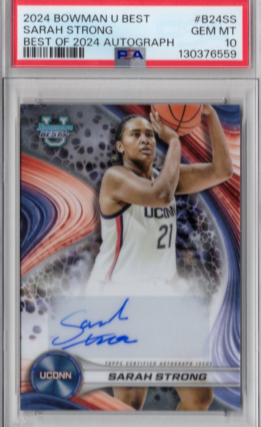 2024-25 Bowman U Best - Best of 2024 Autographs Sarah Strong #B24-SS PSA 10
