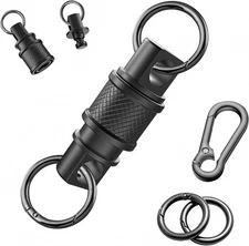 Quick Release Keychain with Detachable Key Rings-Heavy Duty Retractable Key Chai