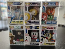 Funko Pop Ad Icons Dum-Dums Fanta Charlie Tuna Smokey Bear Milton Salt Girl Lot6