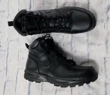 Nike ACG MENS SIZE 13 Manoa Black Hiking Leather Boots 454350-003 Lace Up