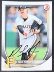 Paul Skenes Bowman Autograph Card Auto COA