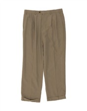 CHAPS Mens Pegged Straight Suit Trousers W36 L32 Grey Rayon BI10