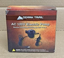 Ozark Trail AC Air Pump 120V Inflation And Deflation With Adapters Camping Pool