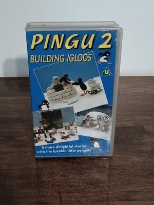 PINGU 2 - Building Igloos VHS -PAL- 8 episodes TV Kids Series Very Rare