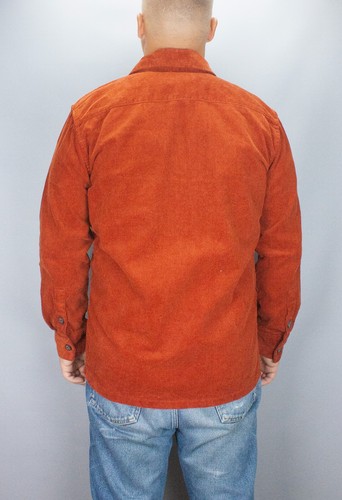 Percival Work Overshirt Heavy Cord Orange Multipocket Button Jacket Men's Size L - Picture 11 of 22