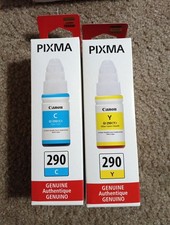 Genuine Canon MegaTank Ink Only Cyan  Yellow Model G1200 G2200 G3200 G4210