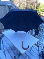 Vintage Paragon S Fox & Co England Black Umbrella Whangee Handle Guilt Cuff