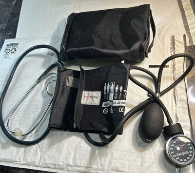 #ad #ad Moore Medical Kit Stethoscope Blood Pressure Cuff Thermometer Black Supplies $12.99