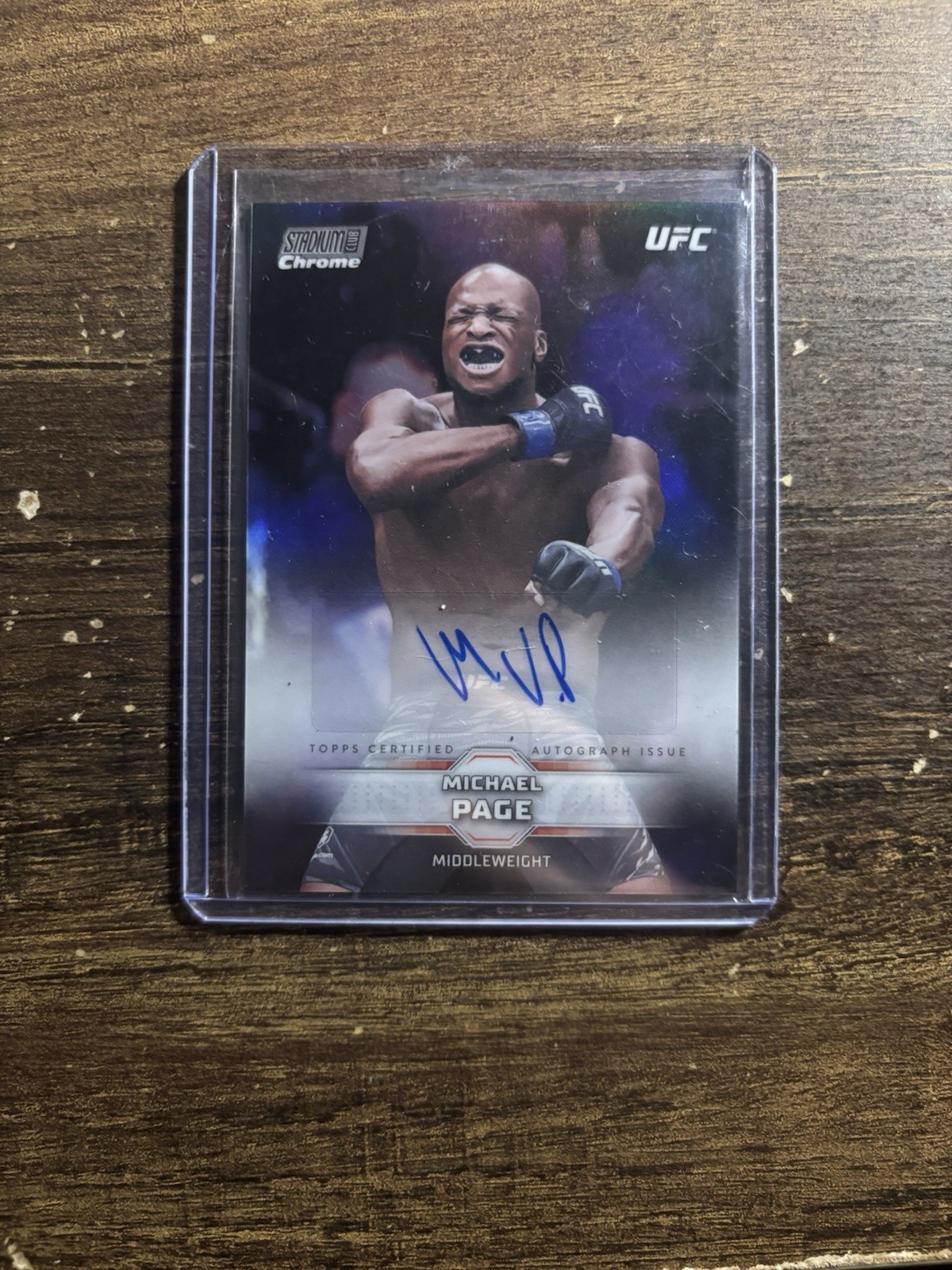 2026 Topps Stadium Club UFC Michael Page Chrome Refractor Auto