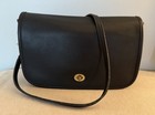 Vintage Coach Convertible Clutch Black Leather 9635
