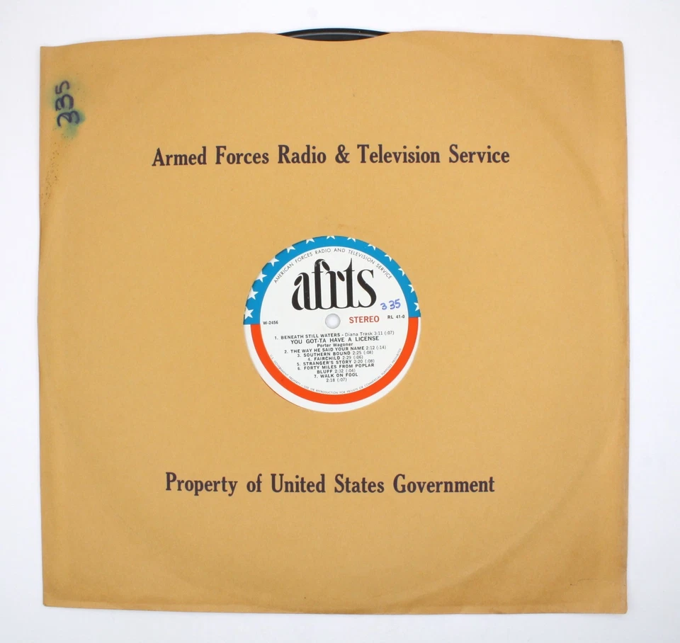 C1970 AFRTS Wanda Jackson Lynn Anderson Porter Wagoner Country Armed Forces LP - Image 2 of 4