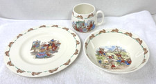 Royal Doulton Bunnykins Gift Set Original Box Paperwork Plate Bowl Cup