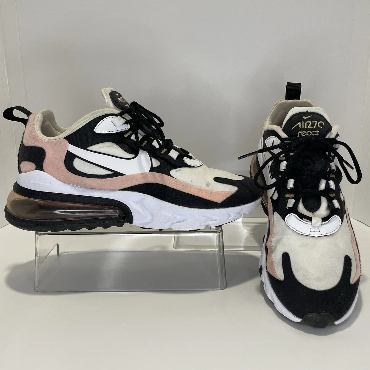 Nike Air Max 270 React Coral Black W for sale | eBay
