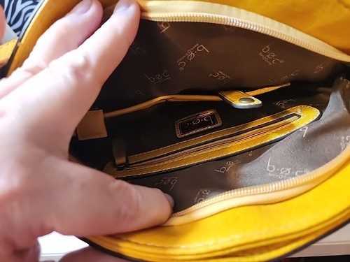 Boho Born Concept Crossbody Adj. Schultertasche Handtasche dunkelgelb/gold Quaste Boho - Bild 6 von 14