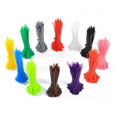 1200 Pcs Mixed Colored Zip Ties, 4 Inch Multicolor Self-Locking Nylon Cable
