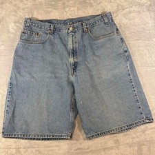 Y2K Vintage Levi's 560 Baggy Denim Shorts Light Wash 38