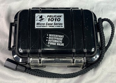 Pelican 1010 Micro Case Black Waterproof Hard Protective Case Padded Interior