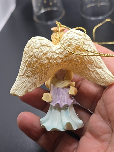 Set di 5 statuine angelo in miniatura addobbi albero di Natale - Foto 8 di 16
