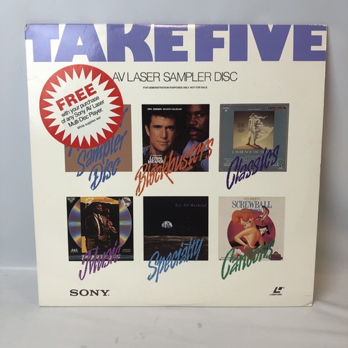 Laserdisc Take Five AV Laser Sony Sampler Disc 1990 Classics Music Cartoons - Picture 4 of 12