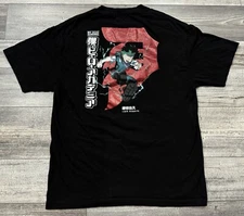 Primitive Men's x My Hero Academia Shirt Mens Large Izuku Midoriya Anime Black