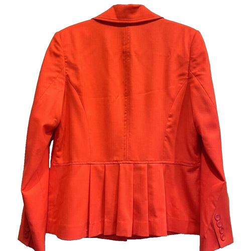 NWOT PENDLETON Virgin Wool Blazer Pleated Back Coral Blazer 14 Retails $259.00 - Picture 3 of 5