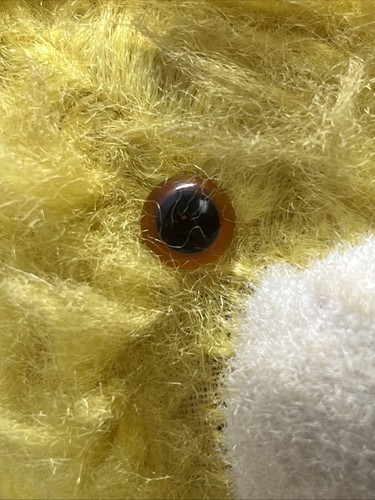 Vintage Golden/Yellow Jointed Mohair Glass Eyes Teddy Bear 14” - Picture 4 of 21