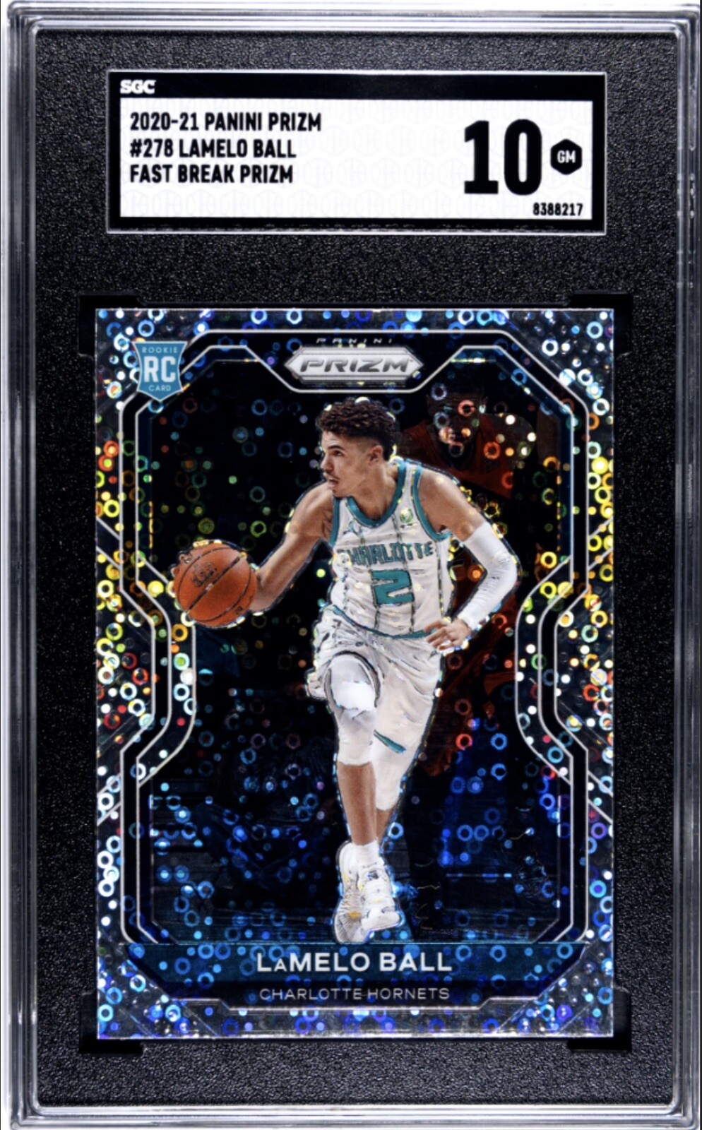 2020-21 Panini Prizm LaMelo Ball Fast Break Prizm #278 (RC) - SGC 10 Gem Mint