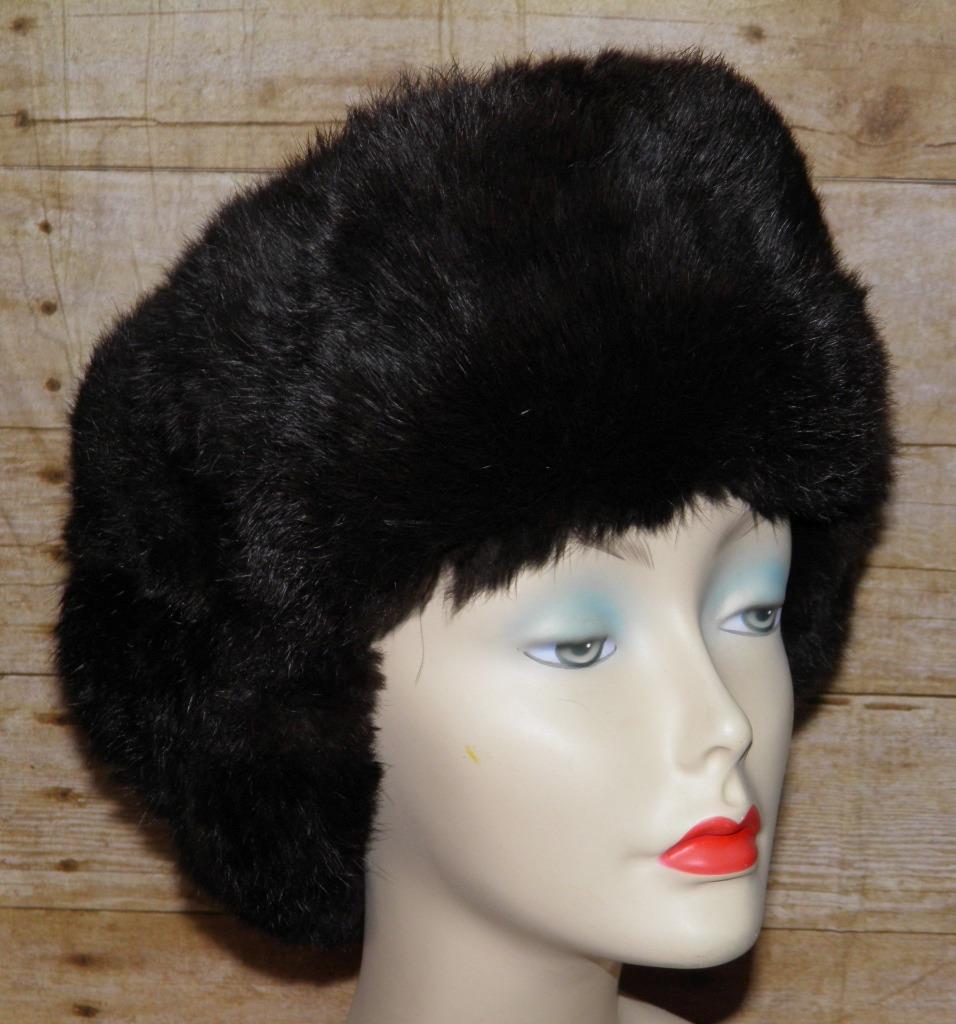 Russian Mink Fur Hat - Ushanka Rot Front Vintage Soviet Ushanka Hat Rot-Front Leningrad USSR Fur Hat  main image 4