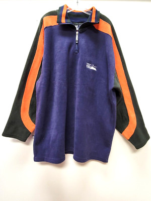 Vintage Y2K First Down Mens XL Outdoor 1/4 Zip Pullover Fleece Sweater