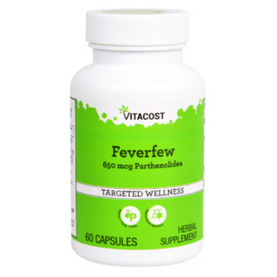 Vitacost Feverfew 650 mcg Parthenolides MIGRAINE RELIEF  60 Capsules  4/2027