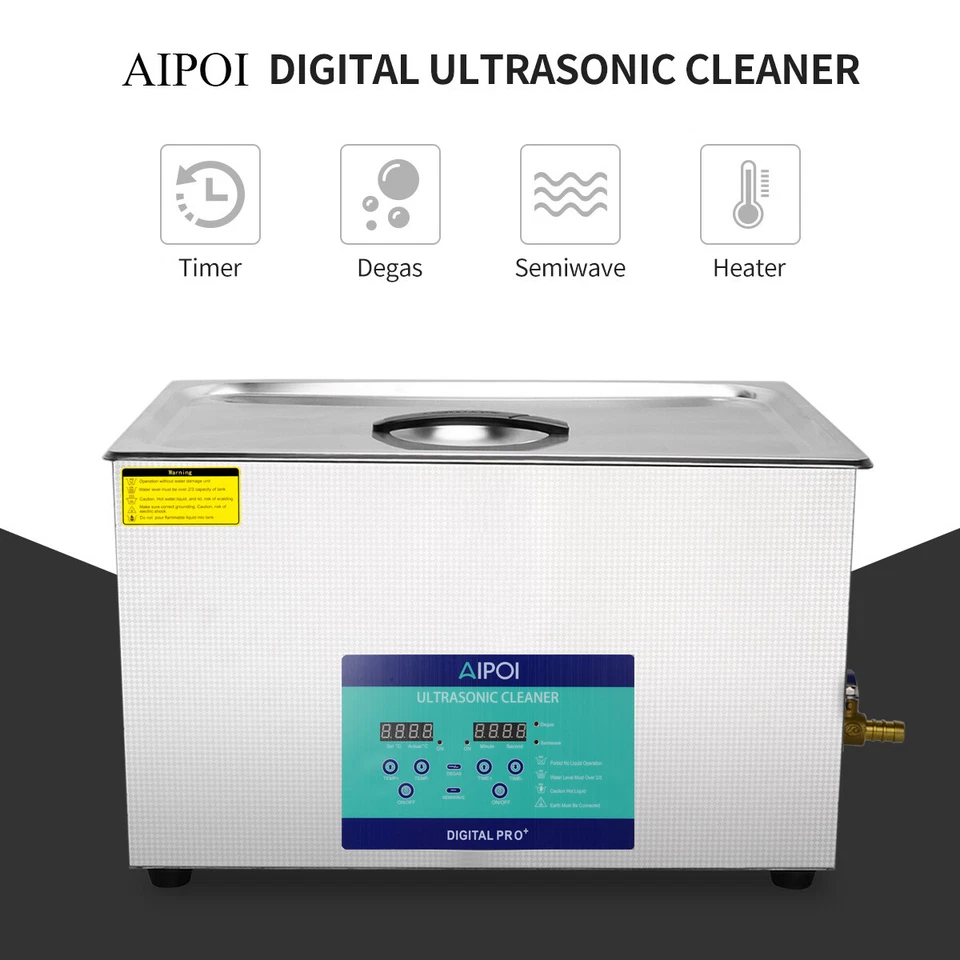 Digital Ultrasonic Cleaner UltraSonic Bath Cleaning Tank Timer Heater industrial - image 2 of 4