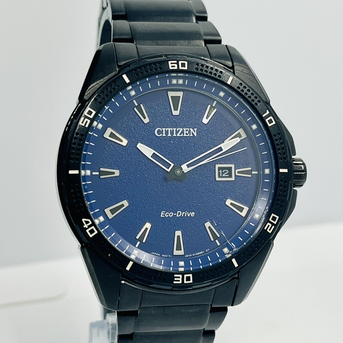 s*い様 CITIZEN アテッサEco-Drive CA0455-61M 時計 Citizen Men's Eco-Drive WR100 Black Stainless Steel Blue 45mm