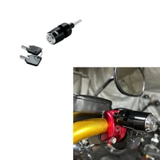 Black Handlebar Helmet Lock for Harley 1996-2024 Softail FX FL Dyna Touring FLH
