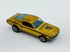 Hot Wheels Redline CUSTOM MUSTANG Gold HK OPEN HOOD SCOOPS Very Nice !!!
