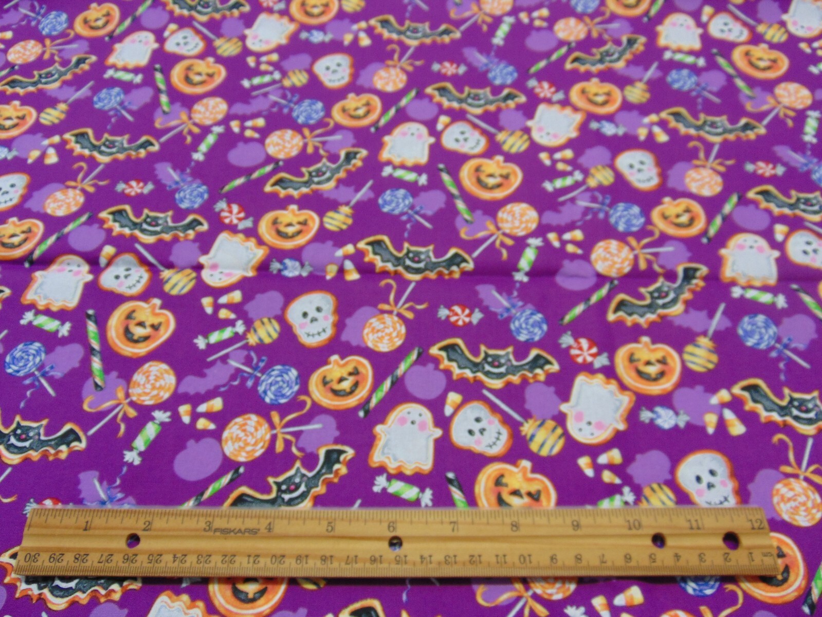 Cotton Quilt Fabric Robert Kaufman Halloween Cookie Treats Print 1yd x